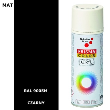 LAKIER AKRYLOWY PRISMA 400ml RAL 9005 CZARNY MAT