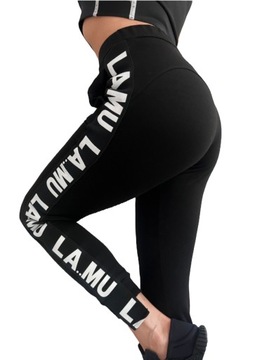 Спортивные брюки La..mu с полоской, черные M/L - 2.