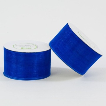 tasiemka wstążka szyfonowa organza c. niebies 38mm