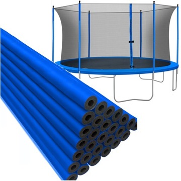 Osłona na trampolinę słupki sprężyny rurki Trampoliny pianka 6 szt x 180cm