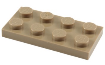 LEGO 3020 PŁYTKA 2x4 piaskowa ciemna NOWA == (1g)