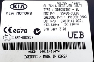 MODUL POHODĚ KIA SPORTAGE (SL) 954003UEB0 1.7L DIESEL 85KW 2014