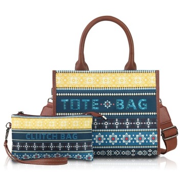 Vintage torebka oxford typu crossbody