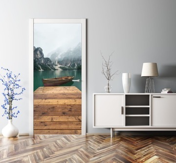 ŁÓDKA JEZIORO GÓRSKIE naklejka na drzwi okleina