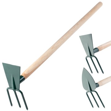 MOTYKA MOTYCZKA OGRODOWA DO KOPANIA KOPACZKA Z WIDEŁKAMI 7cm HACZKA 83cm