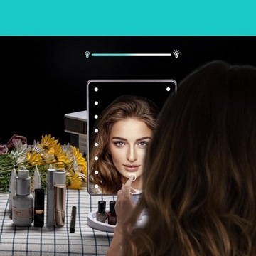 КОСМЕТИЧЕСКОЕ ЗЕРКАЛО С ПОДСВЕТКОЙ ДЛЯ МАКИЯЖА С 16 СВЕТОДИОДАМИ