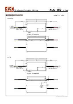 Блок питания для светодиодов Mean Well XLG-100-24-A 100Вт 24В IP67