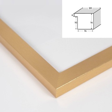 ZŁOTA RAMKA NA ZDJĘCIA 50 X 70