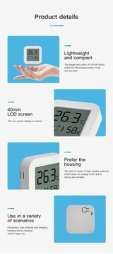 ДАТЧИК ТЕМПЕРАТУРЫ ВЛАЖНОСТИ TH05 Умный дом BLUETOOTH LCD TUYA