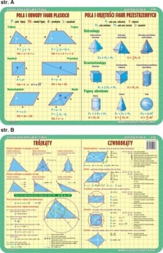 Podkładka edukacyjna Matematyka. Pola i Obwody Fig