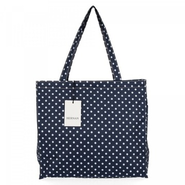 Shopper Bag Torba Na Zakupy Torebka Damska Duża Granatowa Hernan HB1372-L