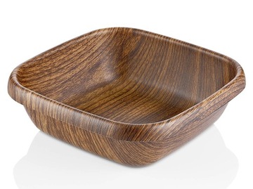 Miska kwadratowa salaterka plastikowa drewno 22cm
