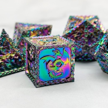 Набор артефактов дракона из 7 металлических костей RPG