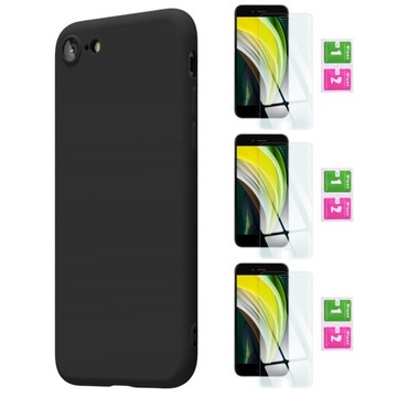 Etui do iPhone 8 / 7 / SE2020 / SE 2022 CANDY CASE Silikonowe + 3 x Szkło