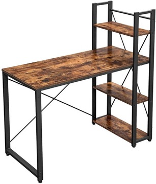 BIURKO Z PÓŁKAMI, REGAŁ W STYLU LOFT INDUSTRIALNYM