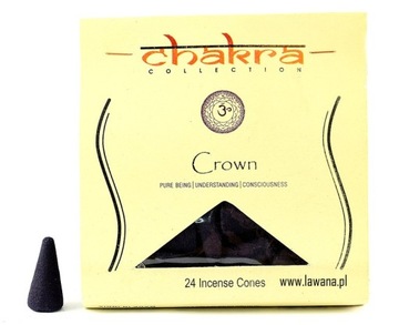 Kadzidła stożkowe CROWN na 7 czakrę 24 sztuki Song of India