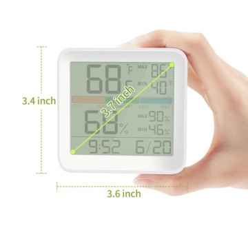 ТЕРМОМЕТР ГИГРОМЕТР ПОГОДНАЯ СТАНЦИЯ ЖК-ЧАСЫ В помещении