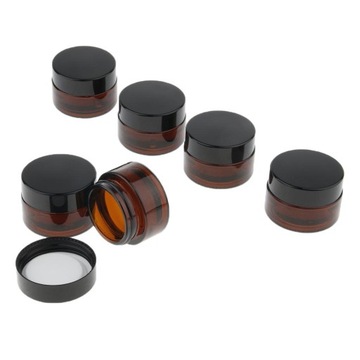 Множество 18 стеклянных баночек для макияжа с гелевым кремом для лица и бальзамом для губ.