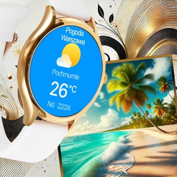 SMARTWATCH DAMSKI ZEGAREK PL MENU POWIADOMIENIA ROZMOWY SMART WATCH 3 PASKI