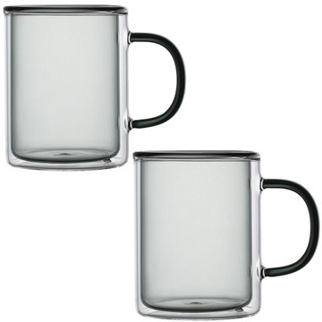 Zestaw 2 szklanki termiczne z szarym wnętrzem 300 ml MG Home