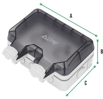 ДВОЙНАЯ НАРУЖНАЯ ЭЛЕКТРИЧЕСКАЯ РОЗЕТКА, САДОВАЯ, ВОДОНЕПРОНИЦАЕМАЯ, 230В IP66