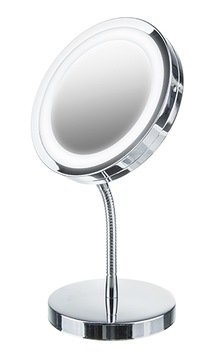 Зеркало Adler AD 2159 LED с подсветкой, стоящее на косметической ножке