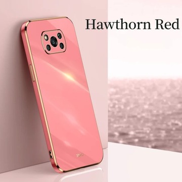 Чехол для телефона с квадратной золотой рамкой для Xiaomi Mi Poco X3 Pro