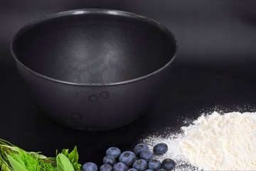 MISKA PLASTIKOWA DUZA kuchenna z pokrywkami zestaw x3 czarne 1,5L 3L 6L