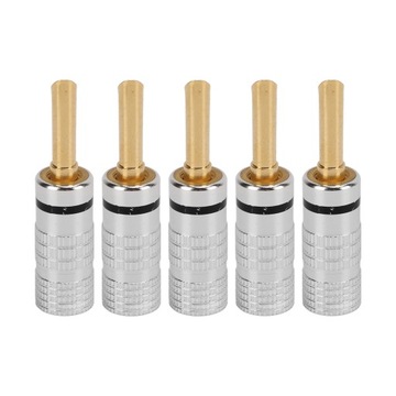 5 sztuk J.10054 ząbkowany wtyk bananowy 4mm bez
