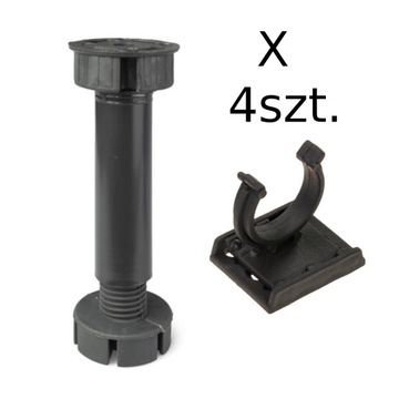 Nóżka kuchenna regulowana 150mm + Klipsy 4 sztuki