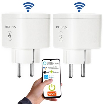 Набор из 2 умных розеток SMART Plug Электрический ваттметр Tuya WiFi