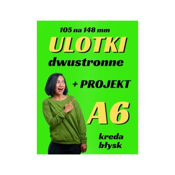 ulotki dwustronne a6 2000 sztuk z projektem