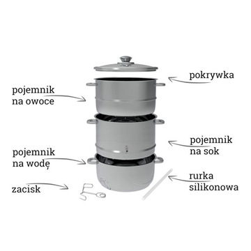 Соковыжималка BIOWIN 800508 нержавеющая сталь (8 литров)