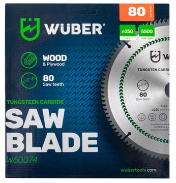 ПИЛА WIDIA ДЕРЕВЯННЫЙ ДИСК 250x30MM 80 ЗУБЦИЙ