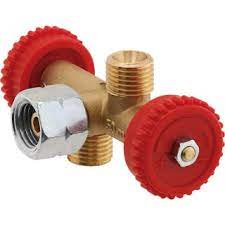 Распределитель баллона, газовый клапан, двухсекционный, тройник, решетка, кемпер, кухонный прицеп