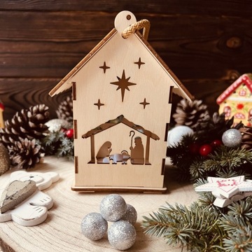 Светодиодный деревянный фонарь Advent Lantern для детей XL