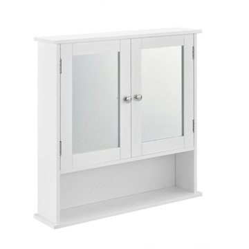 Szafka łazienkowa z lustrem 58x56x13 cm Biała