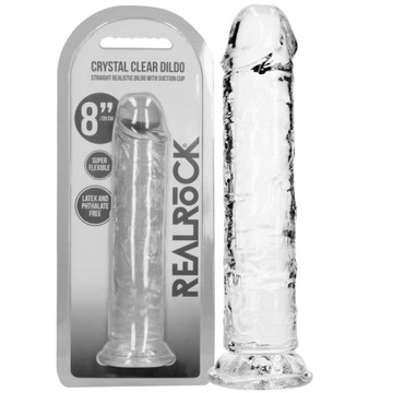 RealRock - Realistyczne przezroczyste dildo z przyssawką, Przezroczyste