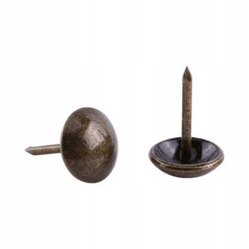 100X GWOŹDZIE TAPICERSKIE OZDOBNE METAL 11X17MM