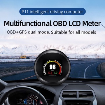 P11 OBD2 HUD Auto GPS Temperatura wody zużycie pal