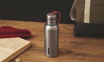 Черный+Blum THERMOS 500m Сталь Кожа оранжевый ЛОНДОН