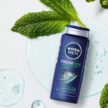 NIVEA MEN Гель для душа 3в1 мужской набор Очищающая жидкость 500мл х 5