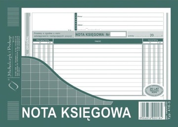 DRUK NOTA KSIĘGOWA A5 MP 416-3