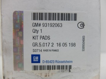 93192063, Bremsbeläge vorne Opel Renault 93192063 | thumb 1