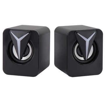 1 Pairs Computer Speakers, Stereo 2.0 PC Speakers with 7LEDs Lighting