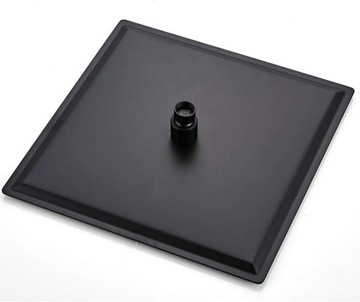 ТОНКИЙ СТАЛЬНОЙ ДОЖДЕВОЙ ДУШ, квадратный, 25см, ЧЕРНЫЙ, душевая лейка