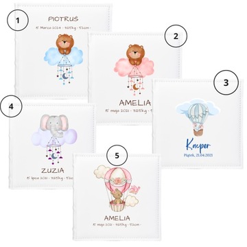 Album kieszeniowy 200 zdjęć 10x15 Personalizacja dla dziecka zwierzątka