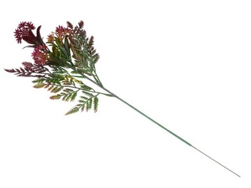 SZTUCZNA GAŁĄZKA ZIELONA DO STROIKÓW PIK 54cm SZTUCZNE LIŚCIE CZERWONY