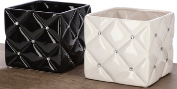 GLAMOUR FLOWER POT ЦВЕТОЧНЫЙ ГОРШОК С КЕРАМИЧЕСКОЙ КРЫШКОЙ, 2 шт.