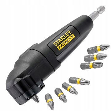 Uchwyt kątowy Przystawka + 9x bity 25mm Stanley